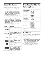 Предварительный просмотр 8 страницы Sony DVP-NS975V Operating Instructions Manual