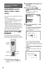 Предварительный просмотр 70 страницы Sony DVP-NS975V Operating Instructions Manual