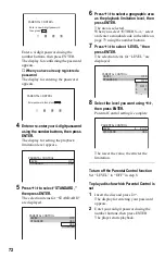 Предварительный просмотр 72 страницы Sony DVP-NS975V Operating Instructions Manual