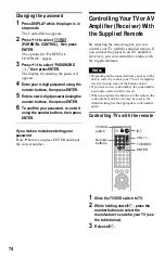 Предварительный просмотр 74 страницы Sony DVP-NS975V Operating Instructions Manual