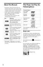 Preview for 6 page of Sony DVP-NS999ES - Es Dvd Player Operating Instructions Manual