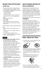 Предварительный просмотр 7 страницы Sony DVP-NS999ES - Es Dvd Player Operating Instructions Manual