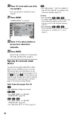 Preview for 34 page of Sony DVP-NS999ES - Es Dvd Player Operating Instructions Manual