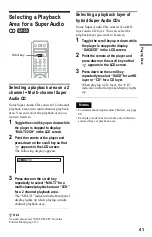 Предварительный просмотр 41 страницы Sony DVP-NS999ES - Es Dvd Player Operating Instructions Manual