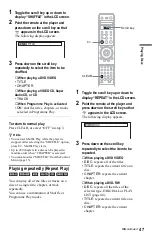 Предварительный просмотр 47 страницы Sony DVP-NS999ES - Es Dvd Player Operating Instructions Manual