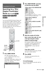 Предварительный просмотр 49 страницы Sony DVP-NS999ES - Es Dvd Player Operating Instructions Manual