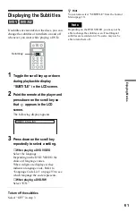 Preview for 61 page of Sony DVP-NS999ES - Es Dvd Player Operating Instructions Manual