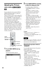 Предварительный просмотр 62 страницы Sony DVP-NS999ES - Es Dvd Player Operating Instructions Manual