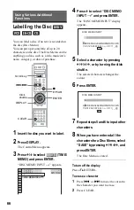 Preview for 66 page of Sony DVP-NS999ES - Es Dvd Player Operating Instructions Manual