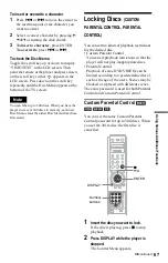 Preview for 67 page of Sony DVP-NS999ES - Es Dvd Player Operating Instructions Manual