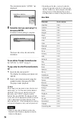 Предварительный просмотр 70 страницы Sony DVP-NS999ES - Es Dvd Player Operating Instructions Manual