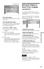 Preview for 75 page of Sony DVP-NS999ES - Es Dvd Player Operating Instructions Manual