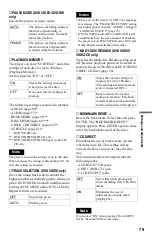 Preview for 79 page of Sony DVP-NS999ES - Es Dvd Player Operating Instructions Manual