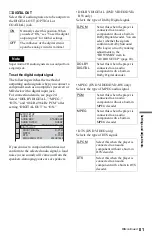 Preview for 81 page of Sony DVP-NS999ES - Es Dvd Player Operating Instructions Manual