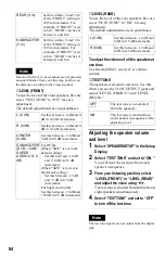 Preview for 84 page of Sony DVP-NS999ES - Es Dvd Player Operating Instructions Manual