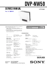 Sony DVP-NW50 - In-wall Dvd Player Service Manual preview