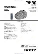 Preview for 1 page of Sony DVP-PQ2 Service Manual