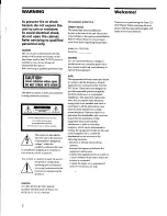 Preview for 2 page of Sony DVP-S330 - Dvd Video Player Operating Instructions Manual