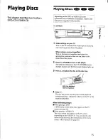 Preview for 15 page of Sony DVP-S330 - Dvd Video Player Operating Instructions Manual