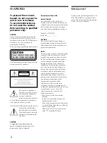 Preview for 2 page of Sony DVP-S350 Operating Instructions Manual