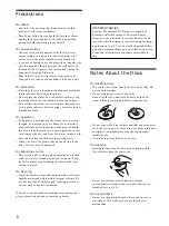 Preview for 6 page of Sony DVP-S350 Operating Instructions Manual