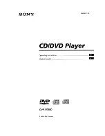 Sony DVP-S5000 Operating Instructions Manual preview