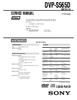 Preview for 1 page of Sony DVP-S565D Service Manual