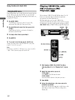 Preview for 22 page of Sony DVP-S725D Operating Instructions Manual