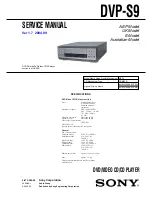 Preview for 1 page of Sony DVP-S9 Service Manual