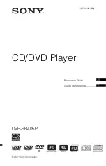 Sony DVP-SR405P Reference Manual preview