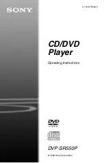 Preview for 1 page of Sony DVP-SR550P Operating Instructions Manual