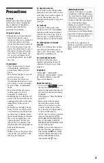 Preview for 3 page of Sony DVP-SR550P Operating Instructions Manual