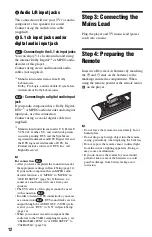 Preview for 12 page of Sony DVP-SR550P Operating Instructions Manual