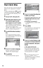 Preview for 14 page of Sony DVP-SR550P Operating Instructions Manual