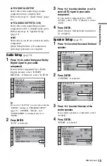 Preview for 15 page of Sony DVP-SR550P Operating Instructions Manual