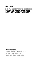 Sony DVW-250 Maintenance Manual предпросмотр