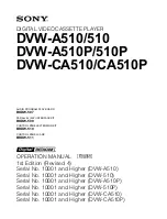 Preview for 1 page of Sony DVW-500/1 Operation Manual