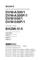 Preview for 6 page of Sony DVW-500/1 Operation Manual