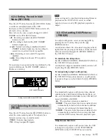 Preview for 57 page of Sony DVW-500/1 Operation Manual