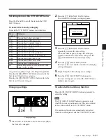 Preview for 83 page of Sony DVW-500/1 Operation Manual