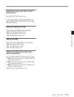 Preview for 85 page of Sony DVW-500/1 Operation Manual