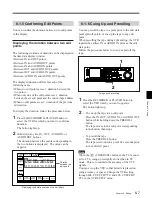 Preview for 107 page of Sony DVW-500/1 Operation Manual