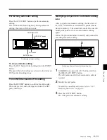 Preview for 113 page of Sony DVW-500/1 Operation Manual