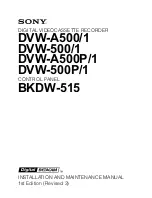 Preview for 1 page of Sony DVW-500P/1 Installation And Maintenance Manual