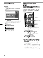 Предварительный просмотр 28 страницы Sony DVX-100 - 10 Disc Dvd Changer Operating Instructions Manual