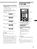 Предварительный просмотр 29 страницы Sony DVX-100 - 10 Disc Dvd Changer Operating Instructions Manual