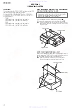 Предварительный просмотр 4 страницы Sony DVX-100 - 10 Disc Dvd Changer Service Manual