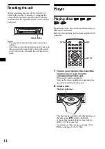 Preview for 12 page of Sony DVX-11A - Car Mp3/dvd/cd Single Player Operating Instructions Manual