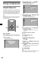 Preview for 26 page of Sony DVX-11A - Car Mp3/dvd/cd Single Player Operating Instructions Manual