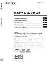 Sony DVX 11B Operating Instructions Manual preview